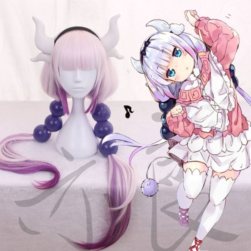 Miss Kobayashis Dragon Maid Cosplay Wig With High Temperature Silk For Enthusiasts