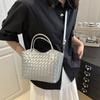 Fashion Handbag New Retro Woven Pattern Trendy Large Capacity Versatile Shoulder Messenger Bag