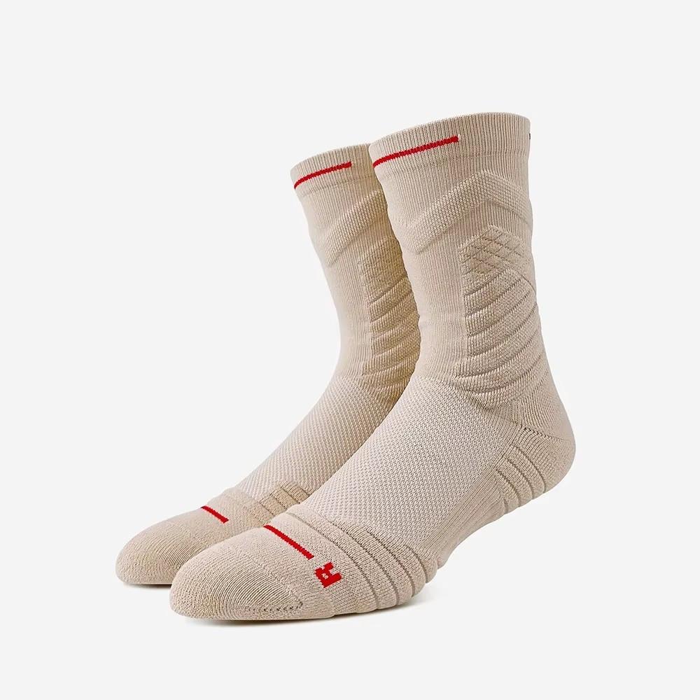 Herrensocken Kompressionsstrümpfe Atmungsaktive Baumwolle Basketball Wicking Sports Tube Elastische Socken Feuchtigkeitstransportierende Sport Hohe Socken Radfahren