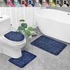 3PCS/set Bath Mats Non Slip Memory Foam Bathroom Soft Rugs Water Absorption Dry Fast Bath Mat Machine Washable for Home Floor