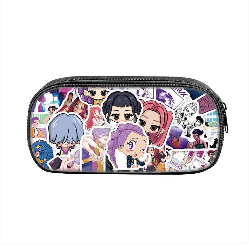 Demon Hunters Pencil Case KPop Demon Hunters Primary and Secondary School Children's Pencil Case Storage Bag CLE