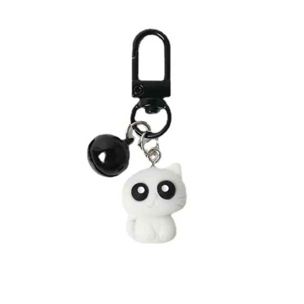 

Животное Черно-белый Кот Брелок Держатель для ключей Кот Кольцо для ключей Животное Кот Подвеска Ювелирное изделие Подарок белый