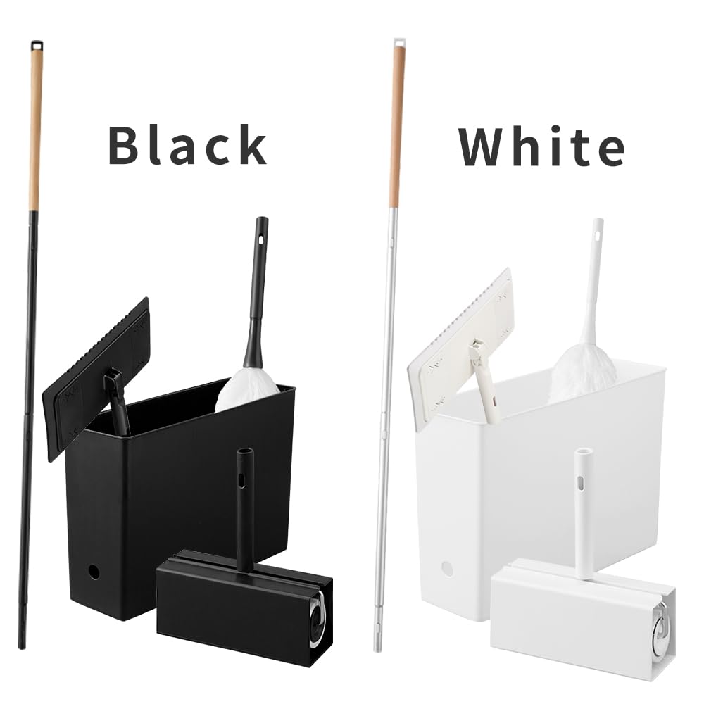 IRIS OHYAMA Cleaning Set with Buttons for Easy On and and Extendable Handles To Prevent Body Can Be Stored Can Be Hung for Natural Wood Floor Wiper In