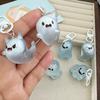 Glow in The Dark Ghost Keychain Set Small Resin Miniature Halloween Luminous Tiny Assorted Spooky Figurine