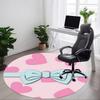 1pc Bow Tie Heart Pattern Chair Carpet for Office,  Soft and Durable Office Rug for Interior Decoration, Perfect for Office Yy251227089