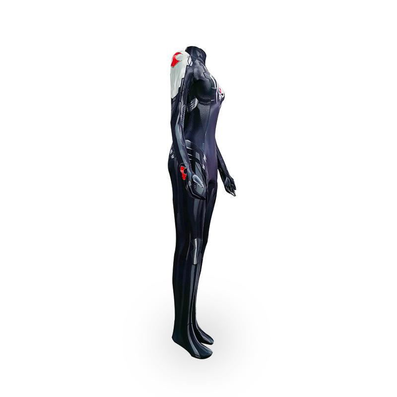 Body Cosplay da Donna White Widow Costume da Supereroe in Spandex Nero