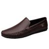 Fashion Spring Autumn Men's Leather Casual Shoes Anti Slip Soft Soled Driving Shoes Commuting Outdoor Men's Loafers Minimalist New Style