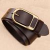 Men's Retro Genuine Leather Belt - Pin Buckle Cowhide Waist Belt for Business and Casual Wear, Suitable for Middle-Aged and Young Men.