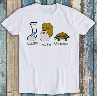 Sokrates Platon Aristoteles Philosophen Geek Lustiges Geschenk T-Shirt M1345