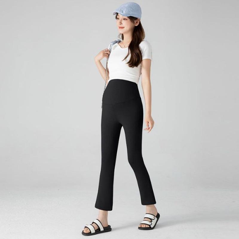 Petite Women s Slimming Summer Maternity Micro-Flare Pants - Casual, Fashionable Yoga Base Layer 2X Large