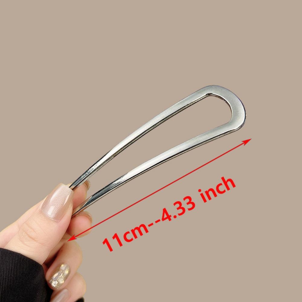 Vintage Metall U-förmige Haargabel Mode Geometrisch Unregelmäßig Legierung Haarspangen Clips Kopfschmuck Damen Mädchen Einfache Haarstäbchen Geschenke