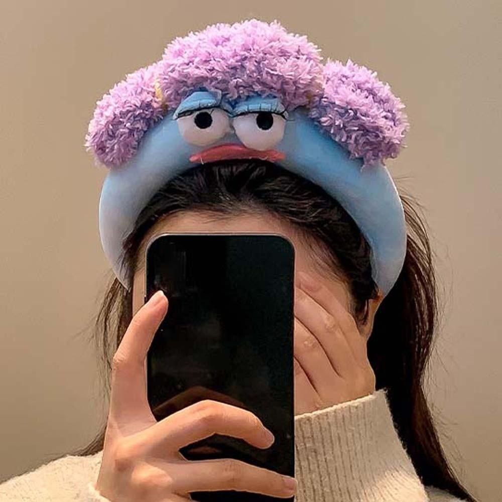 Hair Accessories Big Eyes Plush Headband Colorful and Vibrant Wacky Adorable Hair Hoop Funny Headwear Girls Cartoon Hairband