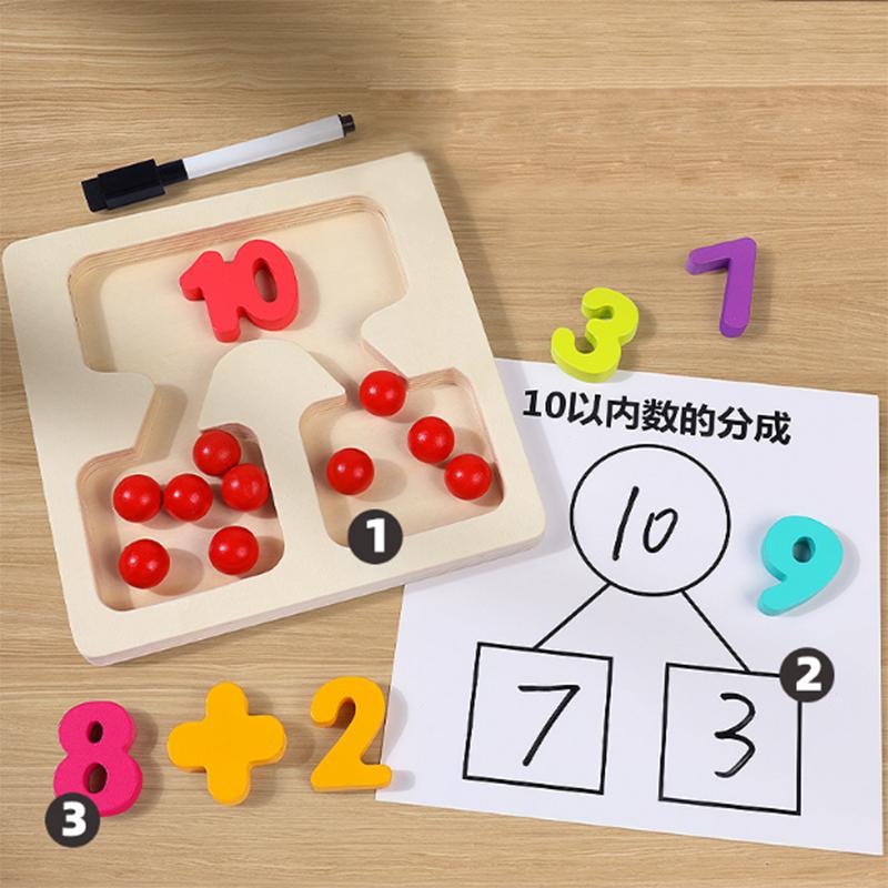 Children's Mathematical Enlightenment Thinking Training Learning Aids, Montessori Early Education Puzzle Digital Toys