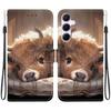 Animal Case Lion Panda Leather Phone Cover For Samsung Galaxy A25 A05 A15 4G A35 A55 5G Wallet Flip Card Magnetic Protect Cases