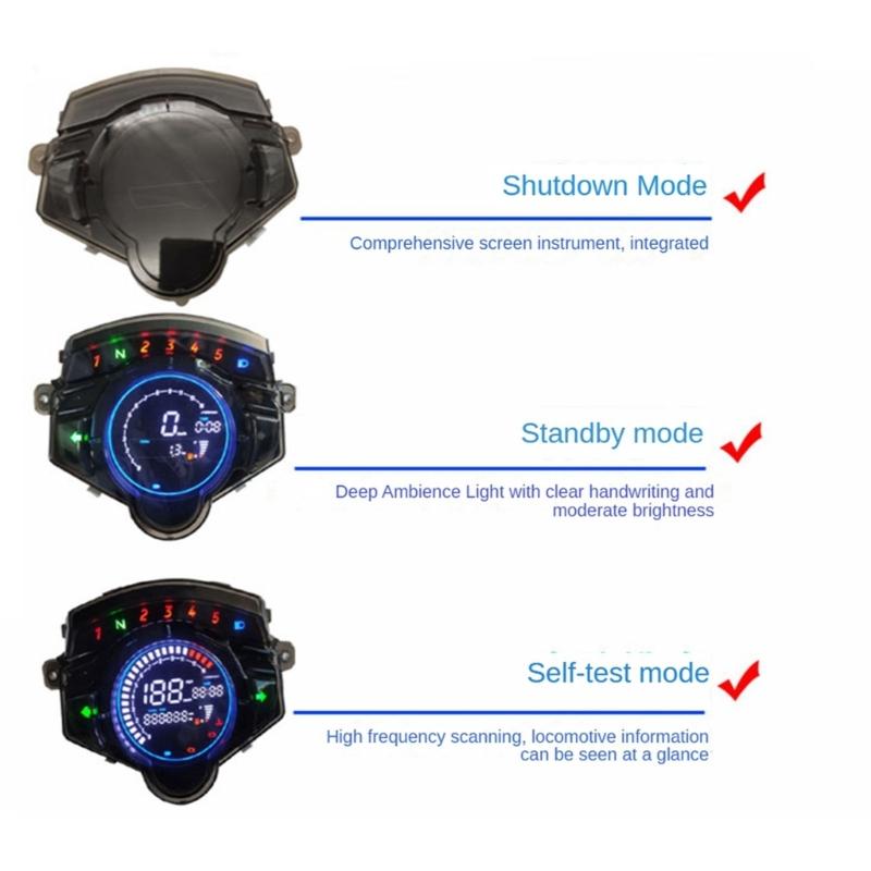 Dashboard Instrument Panel Gauge Meter Clear Large Display Accurate Speed Distance Readings for LC135 V4 V5 Motorcycle