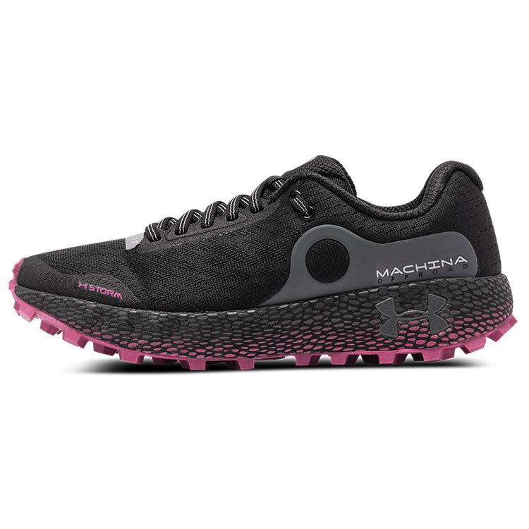 Under Armour HOVR Machina Offroad Breathable Non-Slip Durable Low-Top Sneakers Women Sneakers Black 3025717-001