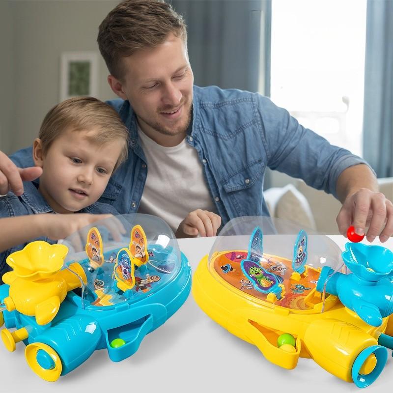 Raumschiff Flipperautomat Spielzeug für Kinder mit Konzentrationstraining und Eltern-Kind-Spiel