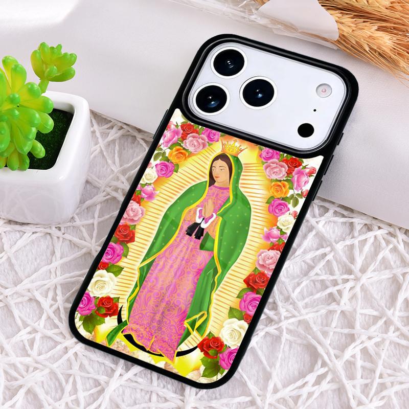 Virgen De Guadalupe Virgin Mary Shockproof Phone Case for iPhone 17 Air 16e 15 11 12 14 13 Pro Max Cover Coque