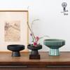 Zen Ceramic Mini High-Footed Plate for Floral Arrangements