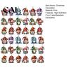 Nordic Style Christmas Tree Hanging Decor 12/24/36Pcs Gnome Ornaments, 2D Wooden Decorations for Xmas Tree, Funny Vintage Gnomes Home Kids Family