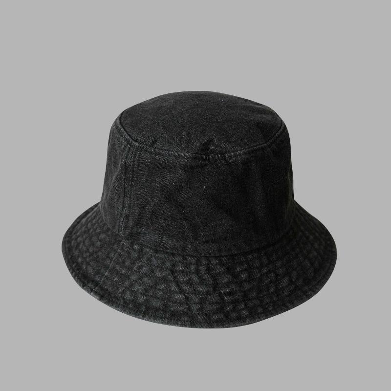 Retro Denim Bucket Hat for Women Solid Color Foldable Fisherman Cap Summer Outdoor Wide Brim Panama Sun Hats Gorras