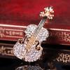 Brooch Pin Violin Rhinestones Jewelry Shiny Guitar Brooch Clothing Accessories