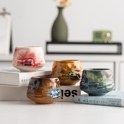 Große Keramikhandtasse, ofenveränderte Retro-Keramikkaffeetasse, Wasserbecher unregelmäßiger Becher, Nachmittagsteetasse Geschenk