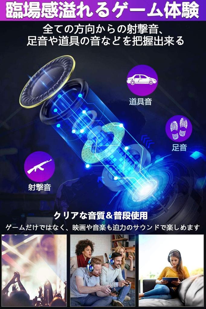 Gaming Headset Zero LED Light Noise with Wired Gaming Headphones for Deep LED for Gaming [3.5mm Wired, Latency] 7-Color Headset, Cancelling,