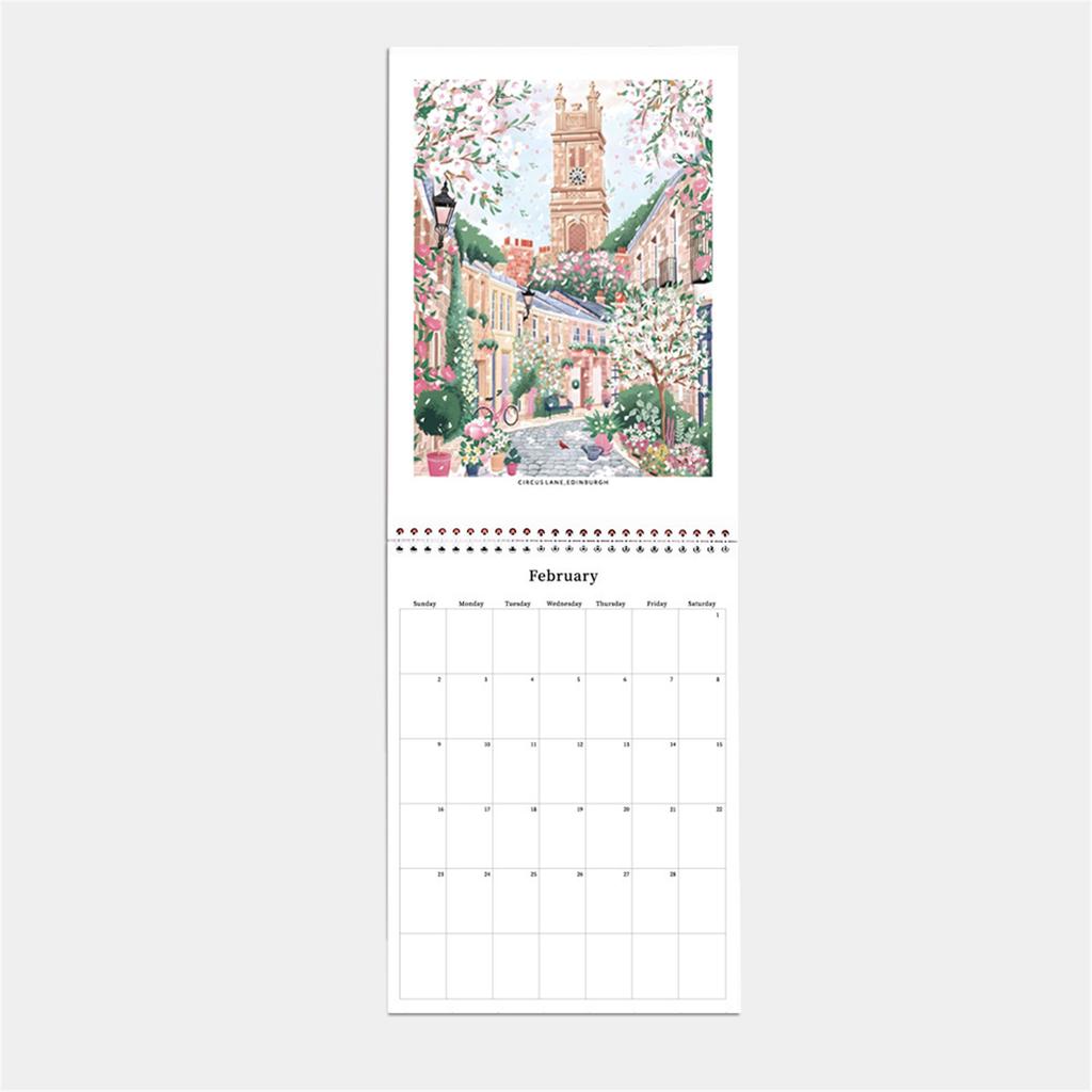 2025 Travel Checklist Calendar Twin-Coil Binding 2025 Monthly Calendar Planner 12 Month from January 2025-December 2025