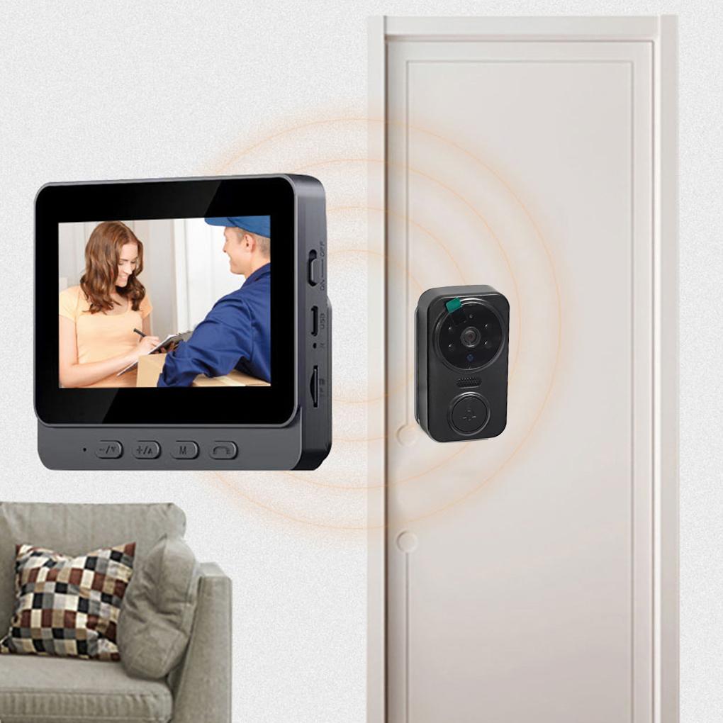 4pcs True Wireless Doorbell Camera For Easy Installation High Endurance Video Doorbell With Intercom