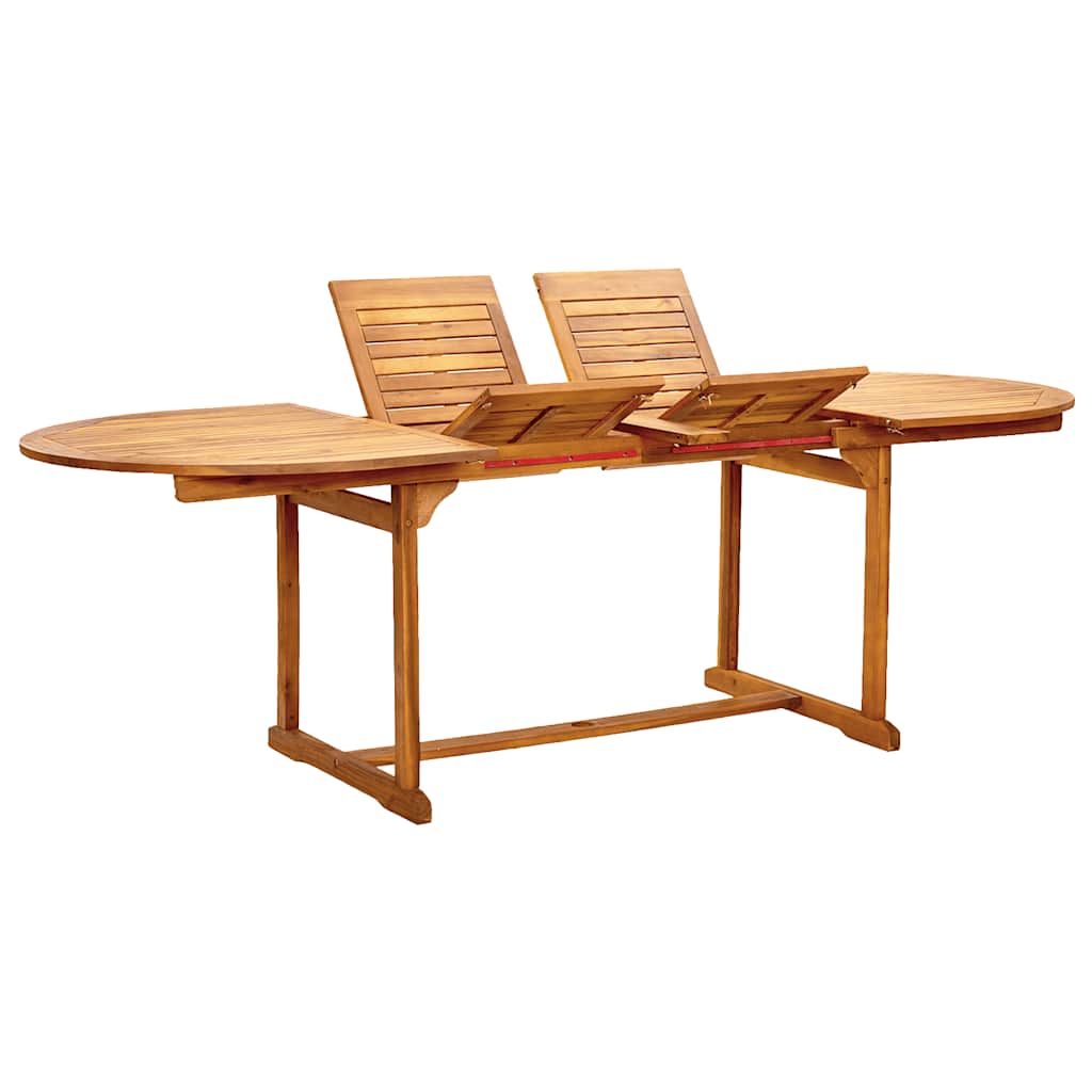 Vidaxl 7-Cz. Garden Furniture Set, Solid Acacia Wood and Textilene