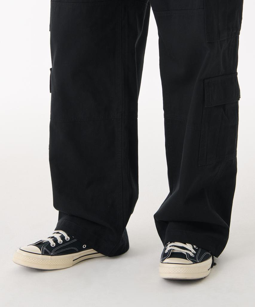 Musinsa Standard Cotton Wide Multi-Pocket Cargo Pants [Black]