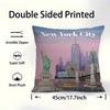 World Famous Tourist Cities Cushion Cover Inches Farmhouse Decor Home Throw Pillow Covers For Couch Decorations