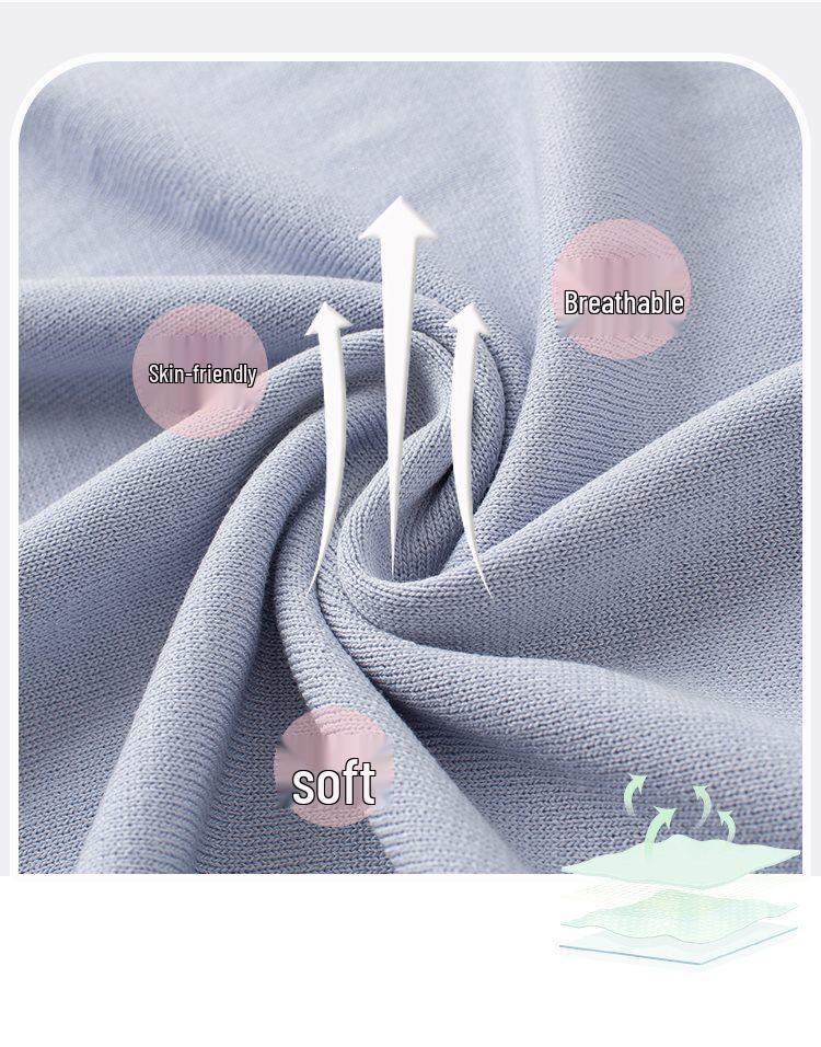 Elegant Ice Silk Knit Top for Stylish Moms (50-60 Yrs) - Summer Wear