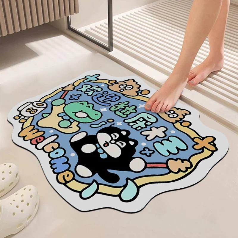 Bathroom Mats Diatom Ooze Absorbent Pads Bathroom Entrance Non Slip Quick-Drying Foot Mat Dry Wet Separation Bathroom Carpet