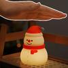 Christmas Night Light Bedside Touch Lamp with Color Changing Rechargeable Silicone Nightlight for Kids' Bedroom