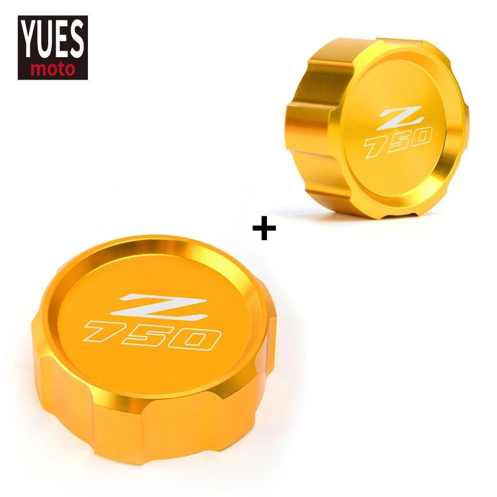 Motorcycle Accessories Red Front Rear Fluid Cylinder Master Reservoir Cover For Kawasaki Z750 Z 750 2007-2012 2008 2010 2011