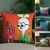 Anime Food A-Apple And Onion Pillow Case Plush Fabric Soft Double Sided Print Home Sofa High Quality Cushion Cover Throw