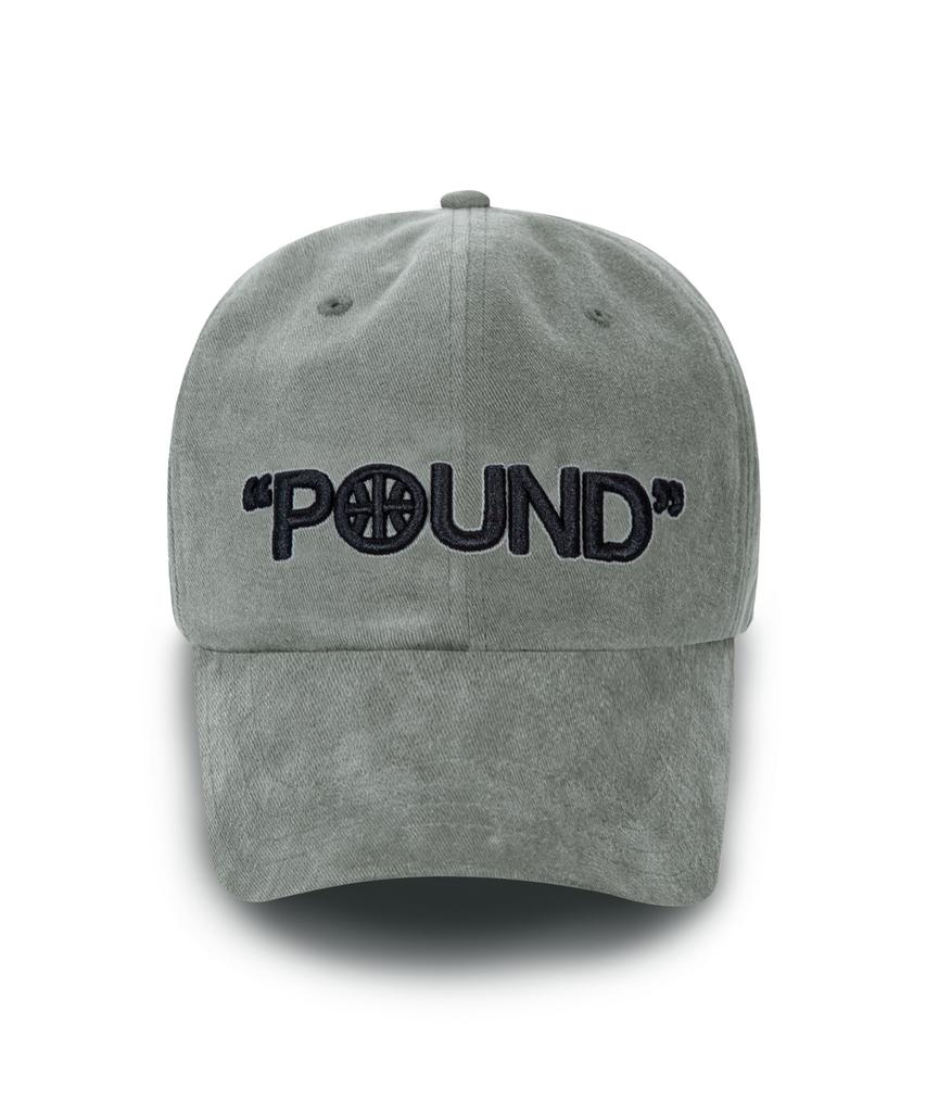 GRAM OUNCE POUND Pound Bold Logo 6-Panel Cap_Grey