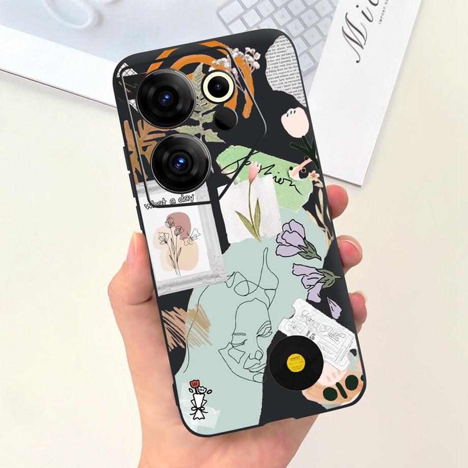 Phone Cover For Tecno Camon 20 Pro 4G 5G Case Soft Silicone Love Heart Jelly Capa For Tecno Camon 20 Premier 20Pro Camon20 Funda