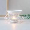 1pc Romantic Ceramic Tealight Candle Holder with Metal Oil Burner and Wax Warmer - Perfect for Relaxing and Meditation