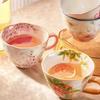 Floral Designed Ceramic Coffee Mug, Premium 350ml Bone China Coffee Tea Hug Mug, Teacup, Breakfast Cup
