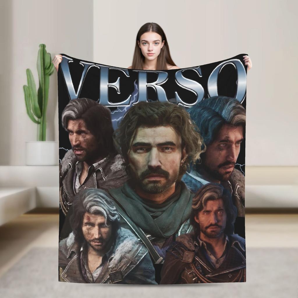 Retro Video Game Clair Obscur Expedition 33 Blankets Flannel Throw Blanket For Outdoor Soft Design Quality Bedspread Gift