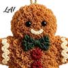 Keepsake Ornament Crafts Fabric Poke Art Christmas Kit DIY 3D Santa Tree Craft Handmade Hanging Ornaments Snowman Gingerbread Man for Holiday Mantel