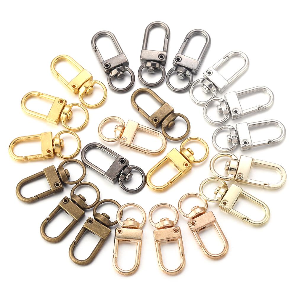 5pcs/Lot 32x12mm Gold Silver Plated Snap Lobster Clasp Hooks Jewelry Findings DIY Keychain Neckalce Bracelet Supplies Wholesale