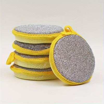 5/10pcs,Kitchen Dishwashing Sponge,Does Not Hurt Pot Brush Pot Artifact,Household Double-sided Cleaning Sponge Wipe,Scouring Pad,Kitchen Scrub Sponge,