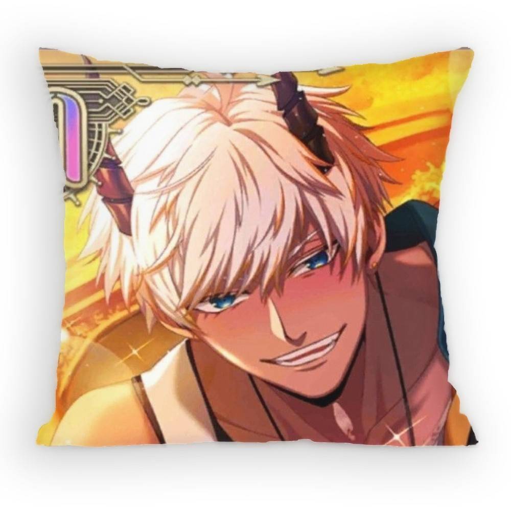 CUTE Game OObey Me World Mammon Pillow Case Antidustmite Pillowcase Invisible zipper silky short plush Sofa cushion cover