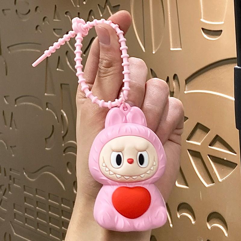 Kreskówkowy Uroczy Portfelik na Monety Labubu i Brelok Etui na Karty – Prezent dla Dzieci i Torebka na Słuchawki