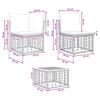 Outdoor Sofa Set 8 Pcs Black and Dark Grey Polyester