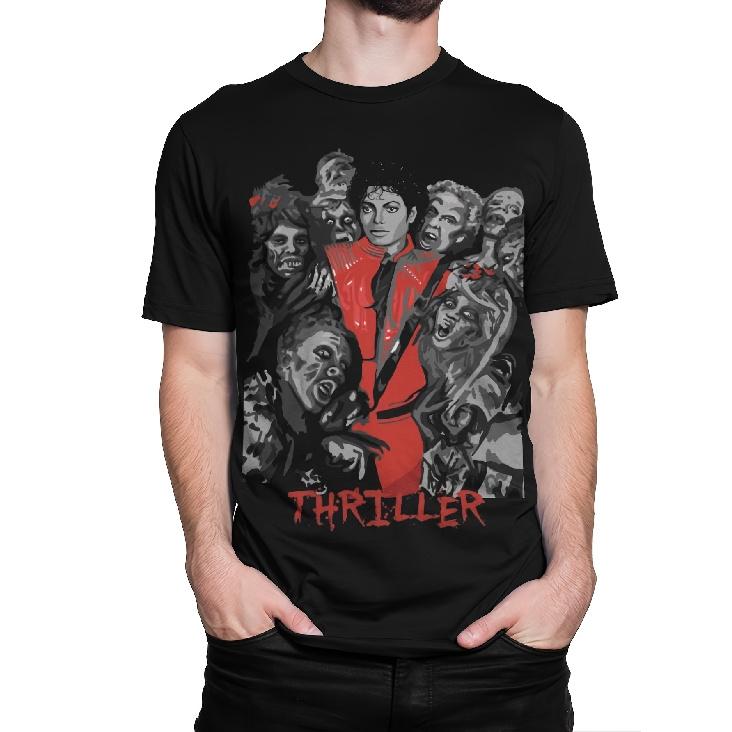 M J Thriller T-Shirt, Herren und Damen T-Shirt Einzigartig Perfekt für Zuhause|Draußen|Geschenke|Arbeit (Geburtstage|Valentinstag|Muttertag) Alle Größen